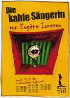 Plakat f&uuml;r "Die kahle S&auml;ngerin"